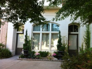 This is a close up our the first floor, and the freshly rained on hydrangeas I planted this week.