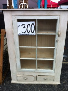 My favorite piece from Scott Antique Market--it will hold cook books and wine glasses!