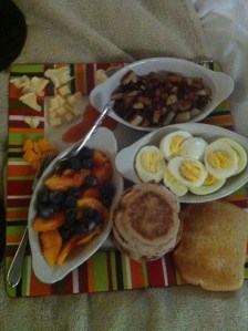 Breakfast in bed.