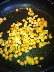 Frying chickpeas